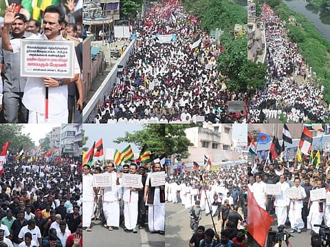 புகைப்படங்கள்: குடியுரிமைச் சட்டத்துக்கு எதிராக திமுக மற்றும் கூட்டணிக் கட்சிகள் பேரணி! படங்கள்: எல்.சீனிவாசன்