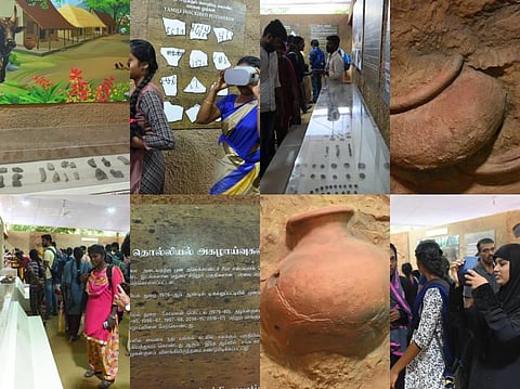 43-வது சென்னை புத்தகக் கண்காட்சி - 2020 ல் தமிழ்நாடு அரசு தொல்லியல் துறை கீழடி அகழாய்வு தொல்பொருட்கள் கண்காட்சி! படங்கள்:எல்.சீனிவாசன்