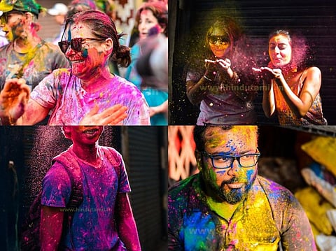 ஹோலிப் பண்டிகை கொண்டாட்டம்! இடம்: சௌகார்பேட்டை, சென்னை - படங்கள்: பு.க.பிரவீன்