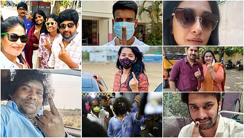 தேர்தலில் வாக்களித்த திரை பிரபலங்கள் ஆல்பம்
