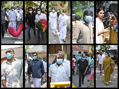 மறைந்த நடிகர் விவேக் உடலுக்கு நேரில் அஞ்சலி செலுத்த வந்த நடிகர் - நடிகைகள் மற்றும் முக்கிய பிரமுகர்கள்!  படங்கள்: எல்.சீனிவாசன்