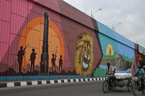 வேலூரில் வசீகரிக்கும் சுவரோவியங்கள் - புகைப்படத் தொகுப்பு