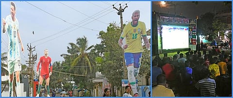 FIFA WC 2022-ஐ வேற லெவலில் கொண்டாடும் குமரி - தூத்தூர் மீனவ கிராமம்! - புகைப்படத் தொகுப்பு