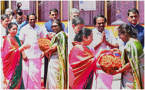 மதுரை மீனாட்சி அம்மன் கோயிலில் குடியரசுத் தலைவர் திரவுபதி முர்மு - புகைப்படத் தொகுப்பு