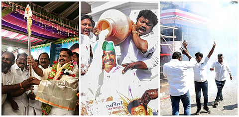 இபிஎஸ் அணியினரின் கொண்டாட்டம் - புகைப்படத் தொகுப்பு