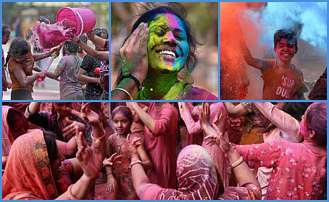 ஹைதராபாத்தில் வண்ணமயமான ஹோலி கொண்டாட்டம்  - சிறப்பு ஆல்பம்