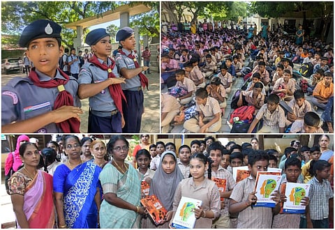 தமிழகத்தில் பள்ளிகள் திறப்பு: முதல் நாளில் மாணவர்கள், ஆசிரியர்கள் உற்சாகம்