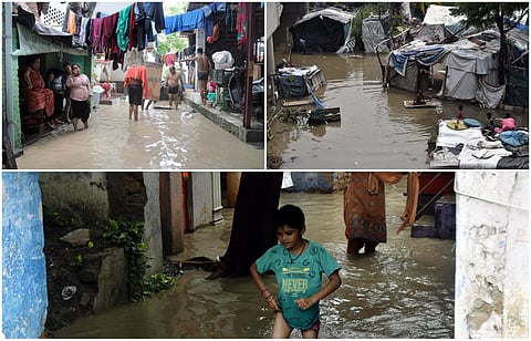 டெல்லியில் யமுனை கரையோர வசிப்பிடங்களை சூழந்த வெள்ளத்தால் மக்கள் பாதிப்பு - போட்டோ ஸ்டோரி