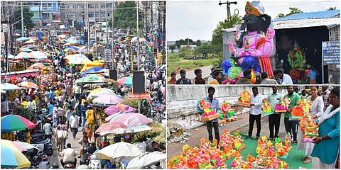 சூடுபிடிக்கும் விநாயகர் சிலைகள் விற்பனை - புகைப்படத் தொகுப்பு