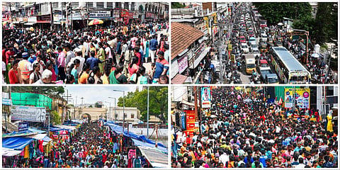 தீபாவளி ஷாப்பிங் | திருச்சி, கோவையில் அலைமோதிய கூட்டம் புகைப்படத் தொகுப்பு