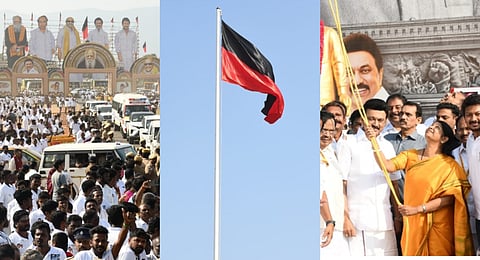 salem dmk meeting flag hoist