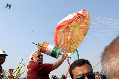 குஜராத்தில் சர்வதேச காற்றாடி திருவிழா