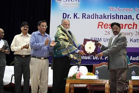 போக்குவரத்து, கண்காணிப்பு வசதிக்கான செயற்கைகோள் விரைவில் ஏவப்படும்: இஸ்ரோ தலைவர் ராதாகிருஷ்ணன் பேச்சு﻿