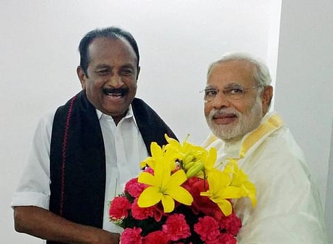 ‘﻿இந்திய சரித்திரத்தில் யாரும் பெறாத வெற்றி’﻿: மோடியை நேரில் சந்தித்த வைகோ வாழ்த்து﻿