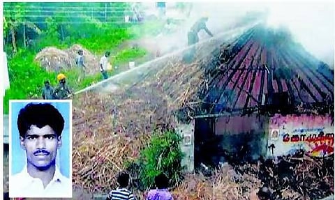 விழுப்புரம் அருகே பாமக பிரமுகர் கொலை﻿﻿﻿ - வீடுகளுக்கு தீ வைப்பு; போலீஸ் குவிப்பு