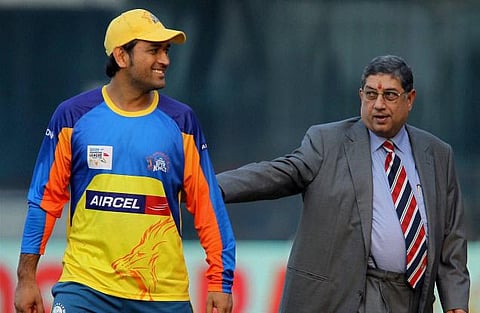 தோனியை விலகச் சொல்ல மாட்டேன்: சீனிவாசன் திட்டவட்டம்