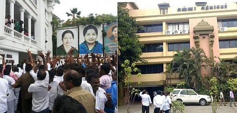 ஜெ. விடுதலை: ஆர்ப்பரிக்கும் அதிமுக... அமைதி காக்கும் திமுக