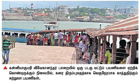 அடுத்த சீஸனுக்குள் ரூ. 20 கோடி மதிப்பில் விவேகானந்தர் பாறையில் கூடுதல் படகுதளம்﻿