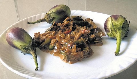 கத்தரிக்காய் பால் குழம்பு﻿