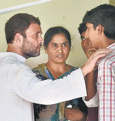 விவசாய நிலங்களை கையகப்படுத்த அனுமதிக்க மாட்டோம்: ஆந்திராவில் ராகுல் காந்தி திட்டவட்டம்