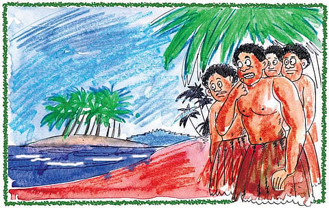 நிகோபாரிய கிராமியக் கதை: தீவைத் திருடிய பறவை﻿