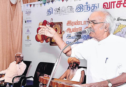 தி இந்து நாளிதழ் ஒரு சாயாத கோபுரம், சுடர் விளக்கு, தொலைநோக்கி, பேராயுதம்﻿: நாகர்கோவில் வாசகர் திருவிழாவில் பொன்னீலன் புகழாரம்﻿