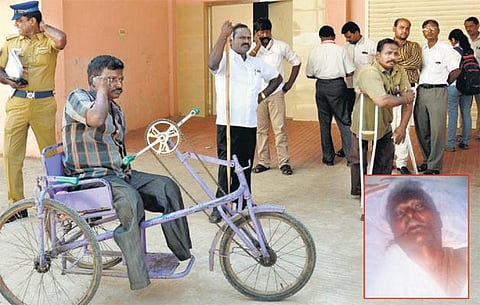 போராட்டத்தில் ஈடுபட்டிருந்த மாற்றுத்திறனாளி திடீர் மரணம்﻿: கைது செய்து போலீஸ் பிடியில் இருந்தபோது சம்பவம்﻿