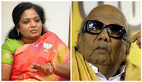 ஆட்சி அமைக்க முடியாத காழ்ப்புணர்ச்சியில் மோடியை சாடுவதா?- கருணாநிதி மீது தமிழிசை சரமாரி தாக்கு