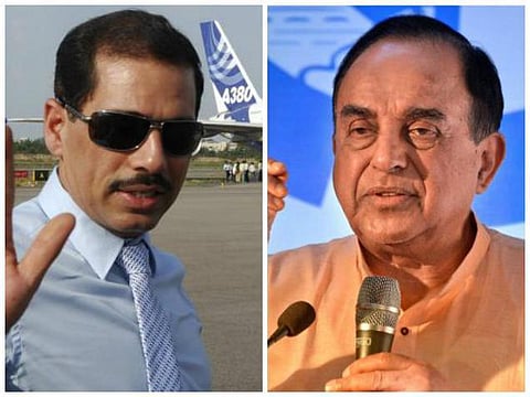 சமூக வலைதளத்தில் சுப்பிரமணியன் சுவாமி, ராபர்ட் வதேரா சொற்போர்