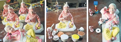 நவராத்திரி நோன்பு தொடங்கியது: 4 தலைமுறைகளாகத் தொடரும் கொலு பொம்மை தயாரிப்பு﻿