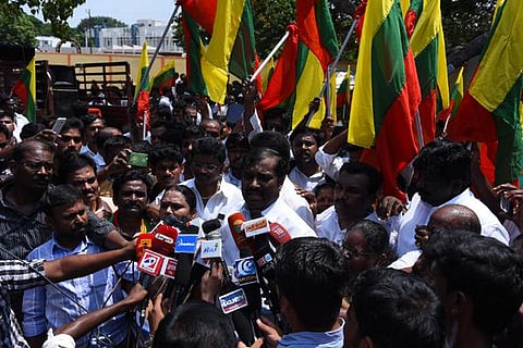 மத்திய அரசைக் கண்டித்து ஆளுநர் மாளிகை முற்றுகை போராட்டம்: வேல்முருகன் உட்பட 600 பேர் கைது