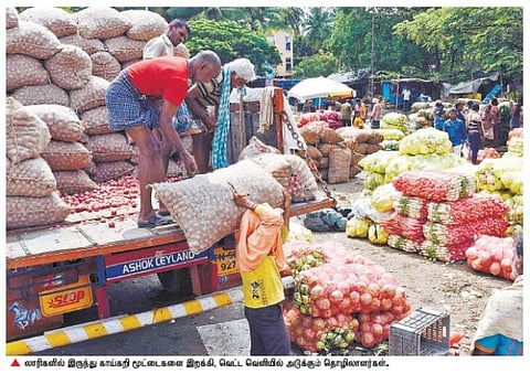 கோவை-மேட்டுப்பாளையம் சாலையில்﻿ இட நெருக்கடியில் தவிக்கும் எம்.ஜி.ஆர். காய்கனி மார்க்கெட்﻿