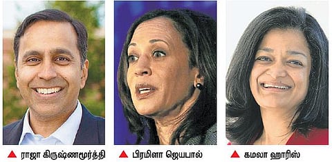 அமெரிக்க நாடாளுமன்ற தேர்தலில்﻿ 3 தமிழர் உட்பட 5 இந்தியர்கள் வெற்றி: மக்கள் பிரதிநிதிகள் சபையில் முதல் இந்திய வம்சாவளி பெண்﻿