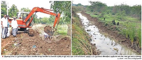 அரசு நிதிக்காக காத்திருக்காமல் பாசன வாய்க்கால்களை சொந்த செலவில் தூர் வாரிய கிராம மக்கள்﻿: சமூக ஆர்வலர்கள் பாராட்டு﻿﻿