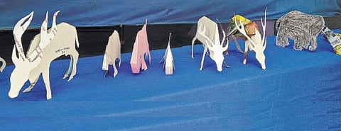 வீணாகும் அட்டைகளில் கலைவண்ணம்﻿: நுண்கலையில் ஆச்சரியப்படுத்தும் அரசுப் பள்ளி மாணவர்கள்﻿