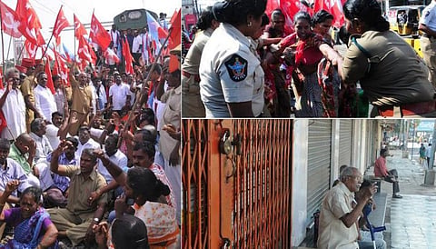 ரூபாய் நோட்டு பிரச்சினை: நாடு தழுவிய போராட்டத்துக்கு ஓரளவு ஆதரவு