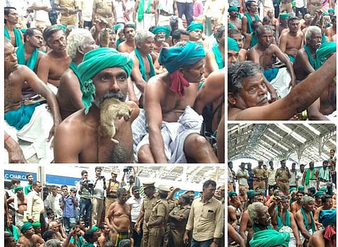 விவசாயிகளின் தற்கொலையை தடுக்கக் கோரி சென்னையில் விவசாய சங்கத்தினர் போராட்டம்