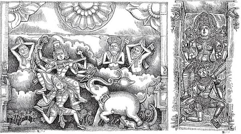 அற்புதக் கதை சொல்லும் அழகான சிற்பங்கள் 16: யானையைக் காப்பாற்ற வந்த பெருமாள்
