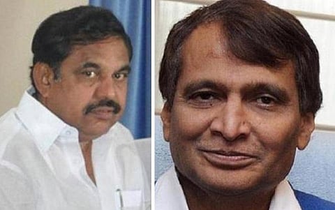 ரயில்வே திட்டப் பணிகளில் இழுபறி முடிவுக்கு வருமா?- தமிழக முதல்வர் பழனிசாமிக்கு ரயில்வே அமைச்சர் கடிதம்
