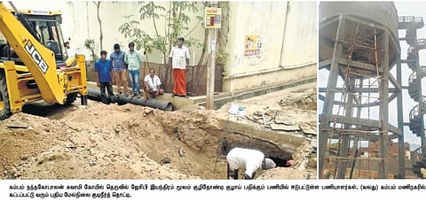 புதிய குடிநீர் திட்டப் பணிகள் தாமதம்﻿: கம்பம் நகராட்சியில்﻿ தண்ணீர் கிடைக்காமல் மக்கள் அவதி﻿