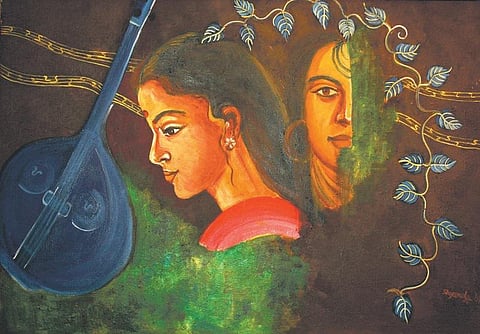 எள்ளுப் பூக்களின் மேலே ஆலா பறவைகள் பறக்கின்றன﻿