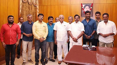 தமிழக முதல்வருடன் தயாரிப்பாளர் சங்க நிர்வாகிகள் சந்திப்பு: பல்வேறு கோரிக்கைகள் முன்வைப்பு