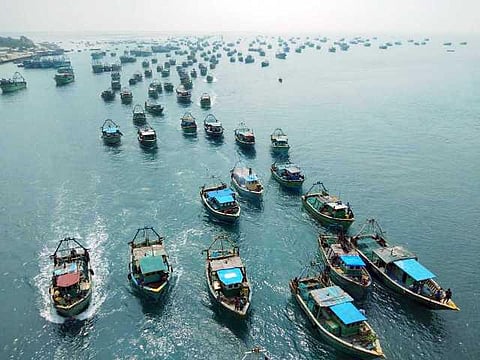 கஜா புயலுக்குப் பிறகு கடலுக்குச் சென்ற ராமேசுவரம் விசைப்படகு மீனவர்கள்