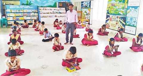 அறிவியல் விழிப்புணர்வு திறனறித் தேர்வை ﻿﻿ஸ்மார்ட் போன் வழியாக எழுதிய கஞ்சனூர் அரசுப் பள்ளி மாணவர்கள்﻿
