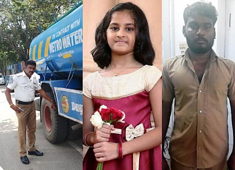 பள்ளிவேனை தவறவிட்டதால் பரிதாபம்: சித்தப்பாவுடன் இருசக்கர வாகனத்தில் சென்ற மாணவி தண்ணீர் லாரிமோதி பலி