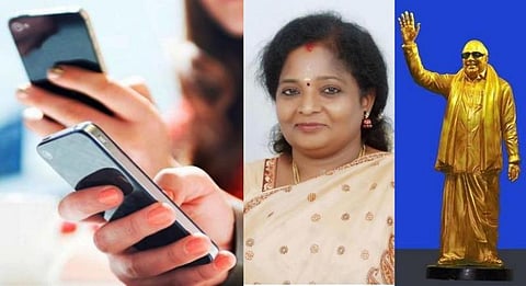 சிலை திறப்பு நிகழ்ச்சி; சூர்யவம்சம் அப்பா சரத்குமார்போல் ஒளிந்திருந்து பார்க்கிறீர்களா?- தமிழிசையைக் கிண்டலடித்த நெட்டிசன்கள்