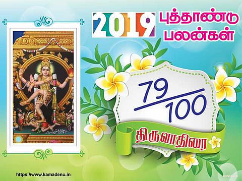2019: திருவாதிரை நட்சத்திரத்துக்கான பலன்கள்!