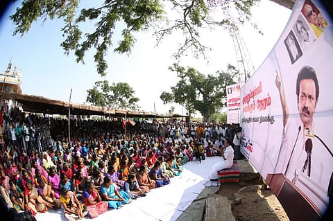 பாஜக ஆட்சிக்கு நீங்கள் வைக்கும் முற்றுப்புள்ளியே   திமுக ஆட்சியின் துவக்கப்புள்ளி : ஸ்டாலின் பேச்சு