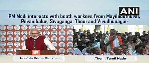 தேச சேவையில் பாஜக; மறுபுறம் வாரிசு அரசியல், சந்தர்ப்பவாத கூட்டணி: தமிழக பாஜக தொண்டர்களிடம்  பிரதமர் மோடி பேச்சு