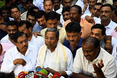 மீண்டும் ஆபரேஷன் தாமரை? - மும்பையில் பாஜக தலைவர்களுடன் 3 காங்கிரஸ் எம்எல்ஏக்கள்: கர்நாடக அரசியலில் பரபரப்பு